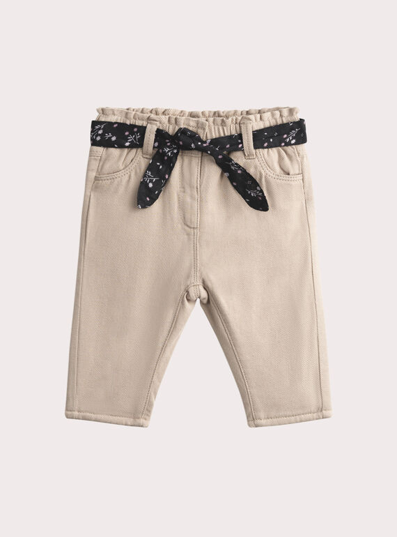 Beige Hose für Baby-Mädchen VIPERPAN / 24WG09R1PAN007