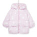 Daunenjacke mit Kirschmuster