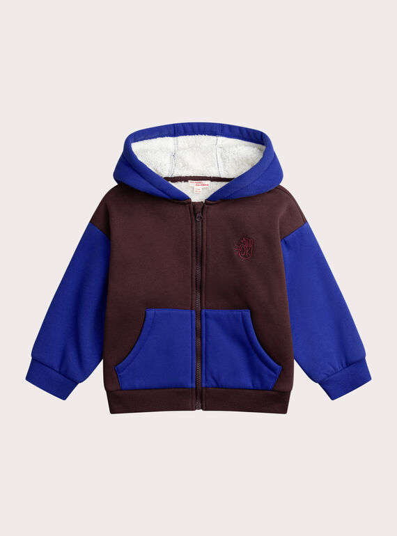 Weste mit Reißverschluss, blau meliert, Jungen XOBLUGIL1 / 25W902N2GIL501