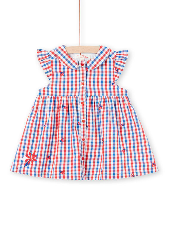 Baby Mädchen kariertes Hemdkleid LICANROB3 / 21SG09M3ROB001