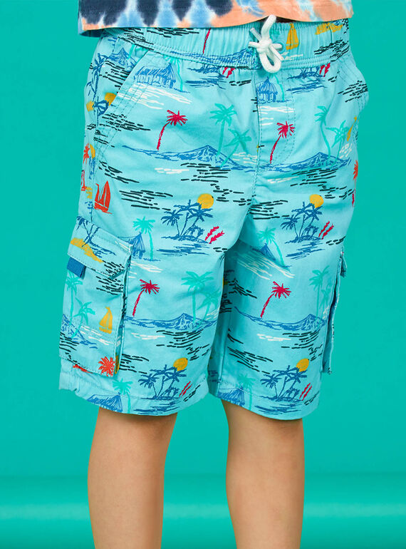 Bermudashorts türkis Kind LOBONBER1 / 21S902W1BERC201
