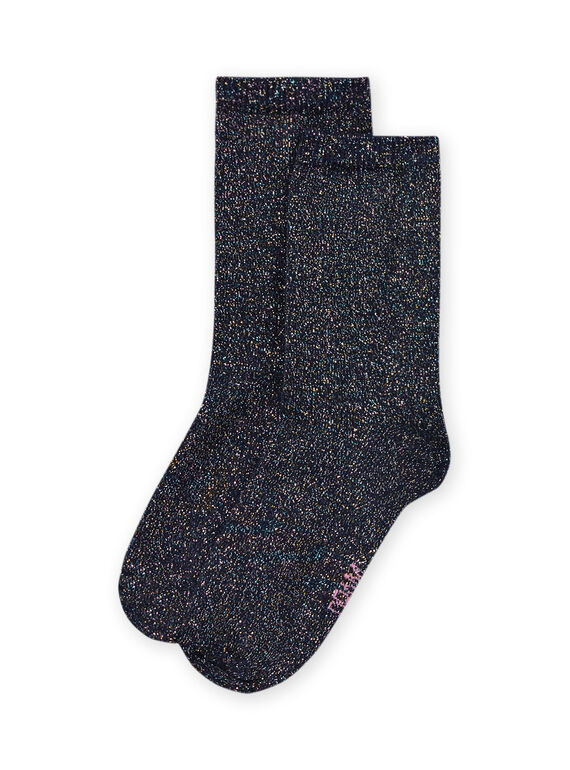 Baby Mädchen Nacht blau Lurex Socken MYAJOSCHO4 / 21WI0112SOQC205