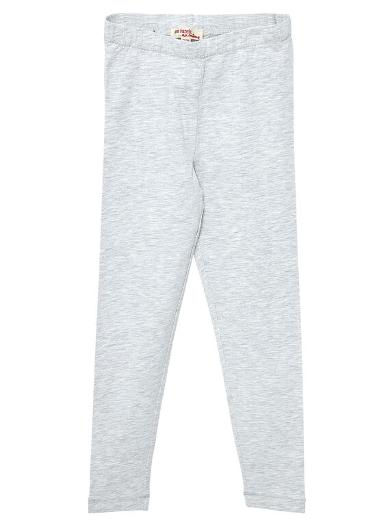 Hellgraue Mädchen-Leggings JYAESLEG4 / 20SI0164D26943