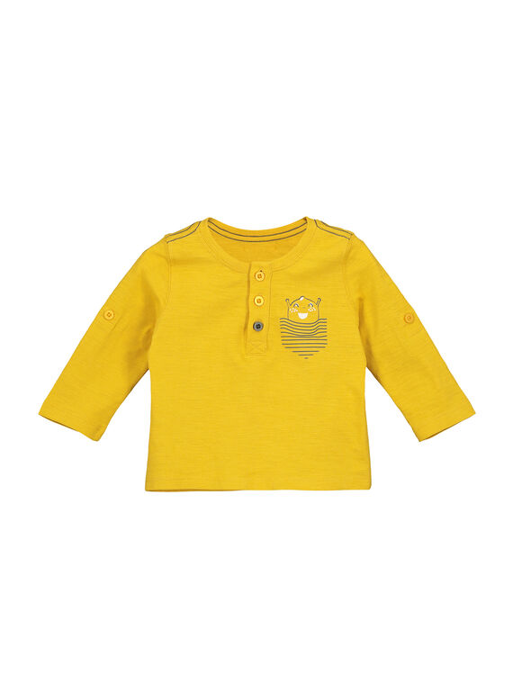 Baby-T-Shirt mit tunesischem Kragen für Jungen FUJOTUN1 / 19SG1031TML412