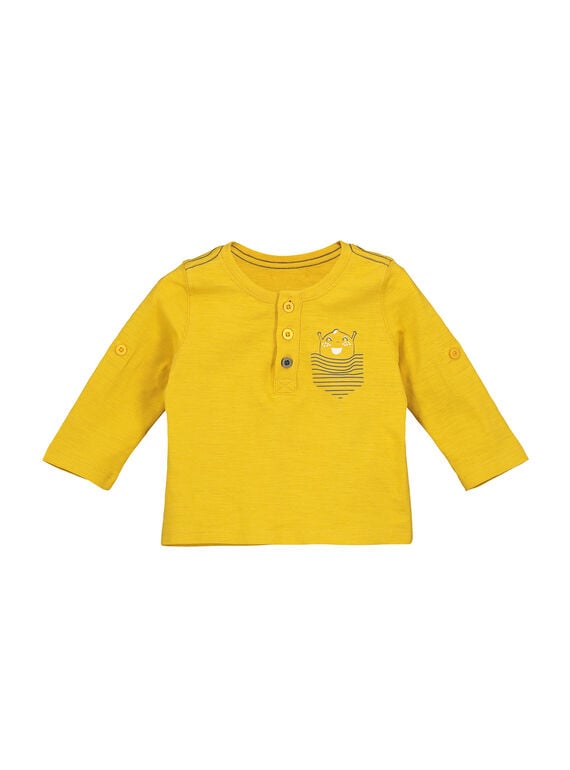 Baby-T-Shirt mit tunesischem Kragen für Jungen FUJOTUN1 / 19SG1031TML412