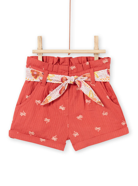 Baby Mädchen braune Shorts LITERSHO / 21SG09V2SHOF519