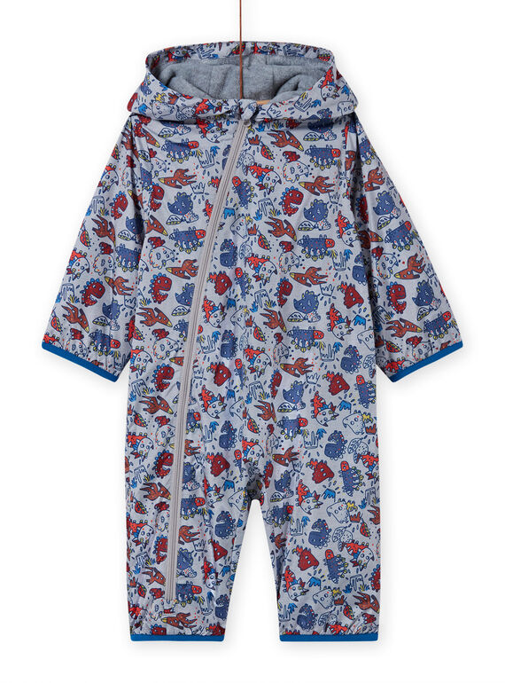 Grauer Regenanzug für Baby-Jungen mit Dinosaurier-Print MUGROCOM / 21WG1051CBP943