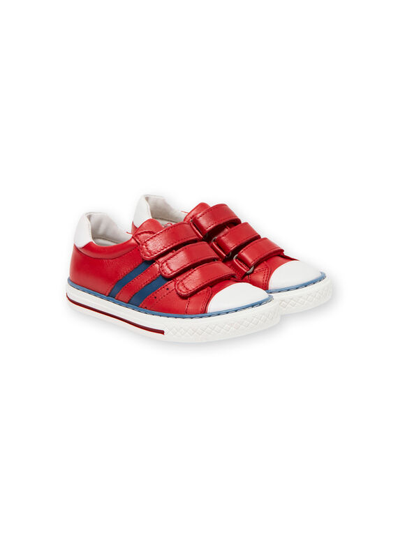 Rote und blaue Turnschuhe Junge Kind JGBASLIAGR / 20SK36Y2D3F050