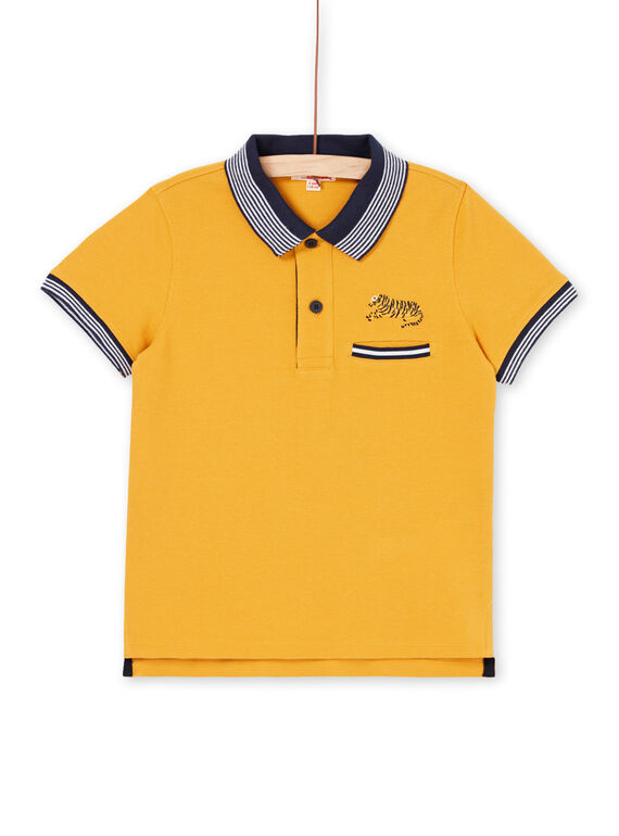 Gelbes und marineblaues Poloshirt - Boy's Boy LOJAUPOL / 21S902O1POL107