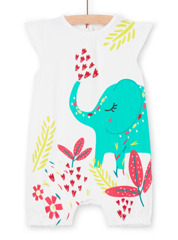 Weißer Baby Mädchen Jumpsuit LEFIGREAMO / 21SH13C6GRE000