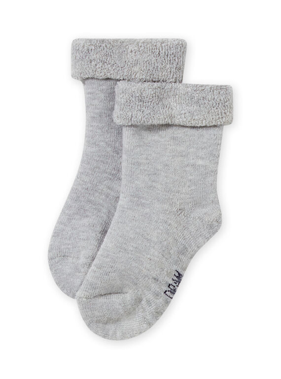 Einfarbig graue Socken für Mädchen MYIESSOQB4 / 21WI09E9SOQJ920