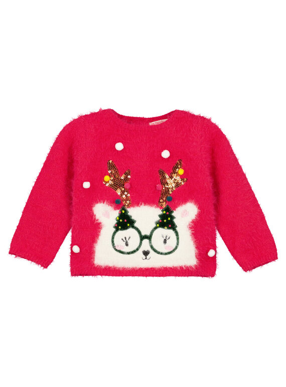 Weihnachtspullover Baby Mädchen GINOPULL / 19WG09V1PULF521