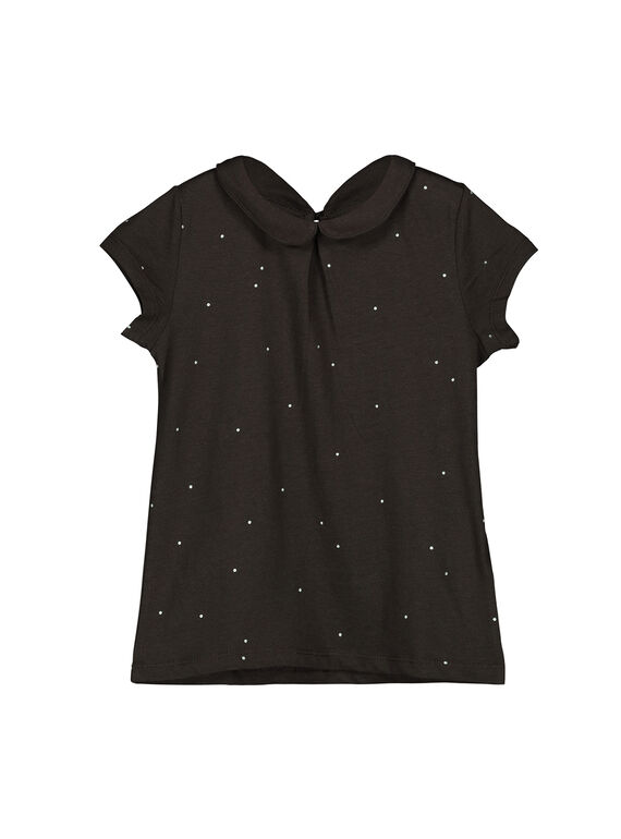 T-Shirt mit Claudine-Kragen für Mädchen FAJOBRAS1 / 19S901Y1D3A941