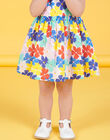 Baby Mädchen ärmelloses Kleid mit buntem Blumendruck NILUROB1 / 22SG09P4ROB001