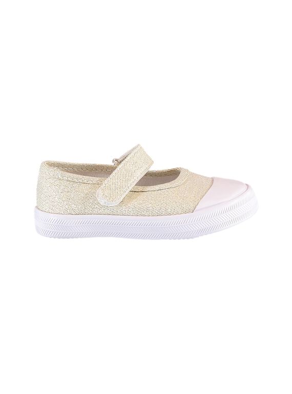Goldfarbene Salomé-Schuhe aus Tuch JBFBABDORE / 20SK37Z4D17954