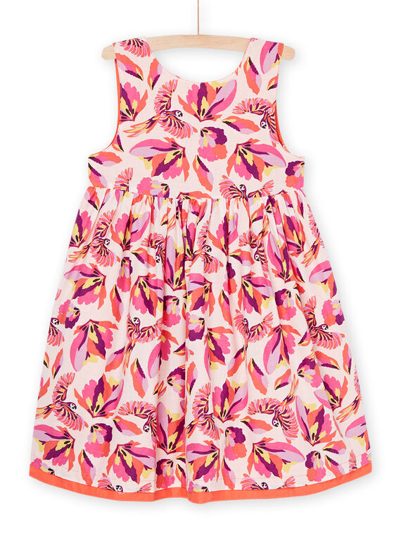 Rosa und orangefarbenes Wendekleid RANEOROB3 / 23S901O3ROBD310