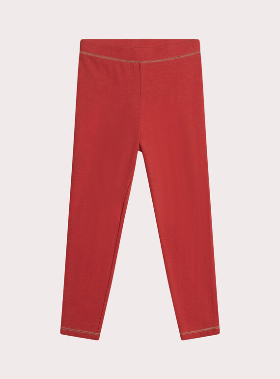 Leggings, rot, Mädchen XYAJOLEG2 / 25WI01E3CALF505