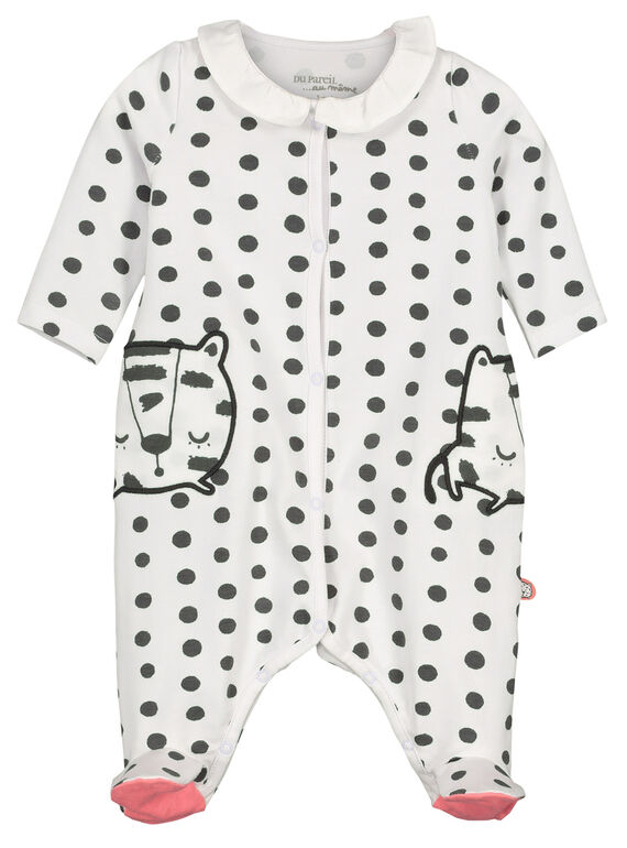 Baby-Strampler aus Baumwolle für Mädchen FOU2GRE3 / 19SF05J2GRE099