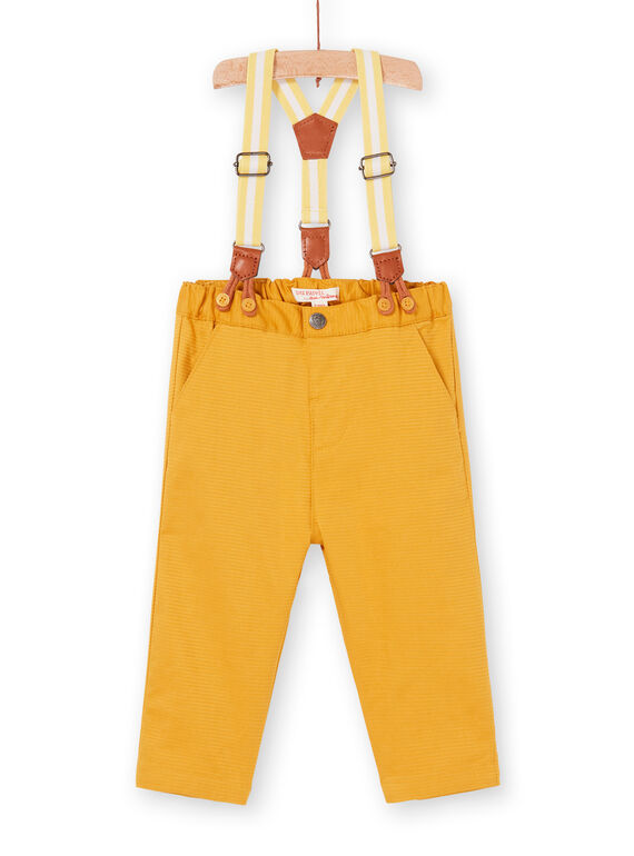 Gelbe Hose und gestreifte Baby-Jungen-Träger LUBALPAN / 21SG10O1PAN117