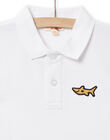 Weißes Piqué-Poloshirt für Kinder Jungen NOJOPOL4 / 22S90262POL000
