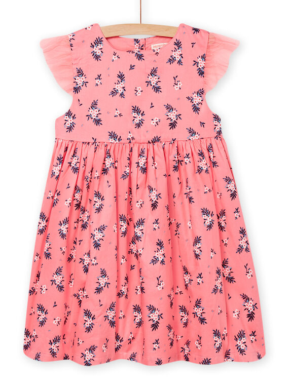 Korallenfarbenes Kleid Kind Mädchen NAPAROB1 / 22S90122ROB404