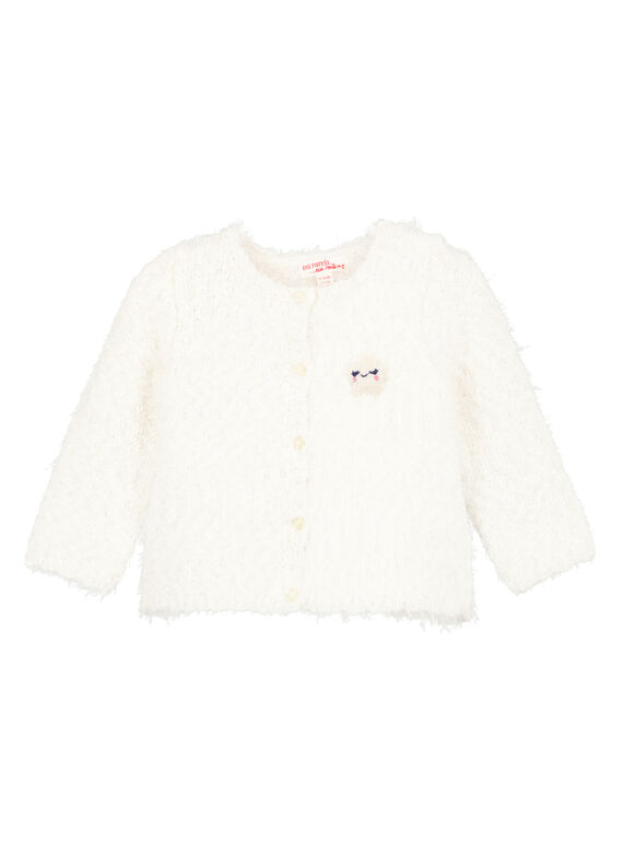 Melierte Strickjacke mit Lurex für Babys Mädchen GIBLACAR / 19WG09S1CAR001