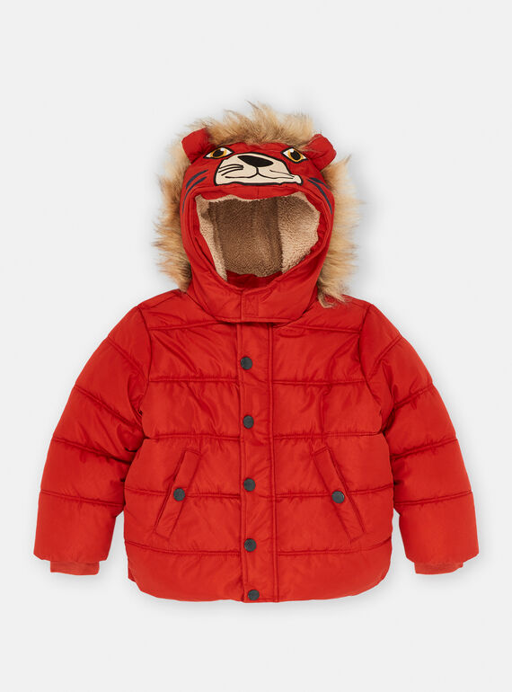 Rote Daunenjacke mit Kapuze SOGRODOU2 / 23W902D2D3E410