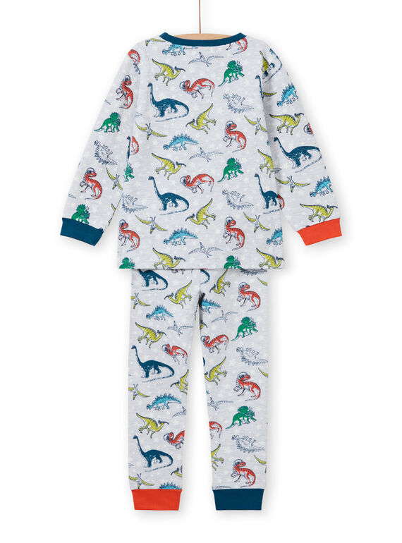 Graues phosphoreszierendes Pyjama-Set für Jungen mit Dinosaurier-Druck MEGOPYJAOP / 21WH1282PYJJ922