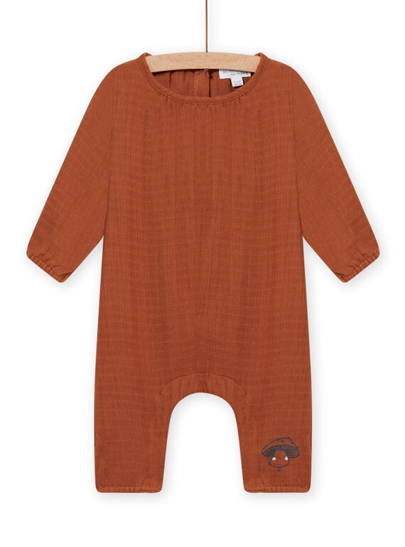 Brauner Jumpsuit aus Baumwollgaze Geburt gemischt MOU1COM2 / 21WF0542CBLI810