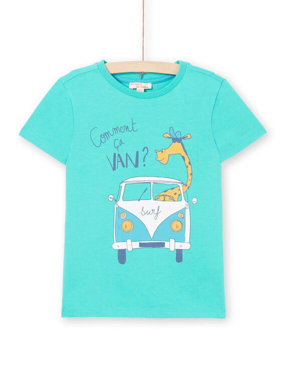 Kurzarm-T-Shirt in Türkis für Jungen LOJOTI7 / 21S902F1TMC600