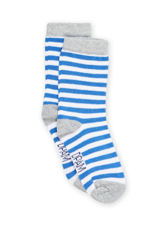 Blaue Socken mit Streifenmuster. RYUJOCHO2 / 23SI1077SOQC207
