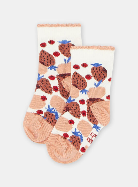 Mehrfarbige Socken mit Obstdruck, Baby, Mädchen SYIFORSOQ / 23WI09B3SOQ003