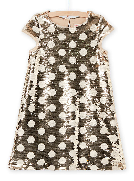 Paillettenbesetztes Kleid mit Polka-Dot-Print RASOROB2 / 23S90121ROBK008