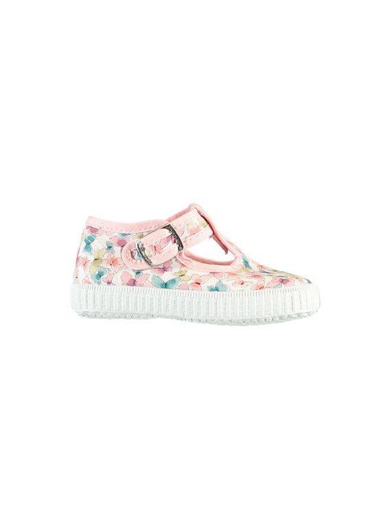 Mehrfarbige Salomé-Schuhe aus Tuch JBFSALFLEU / 20SK37Z1D17099