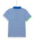Blau kariertes Poloshirt Kind Junge NOGAPOL / 22S902O1POL000