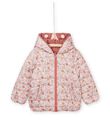 Reversible Kapuzenjacke mit einfarbiger Seite und Seite mit Blumenmuster PAFOXDOUNE / 22W901F3D3ED321