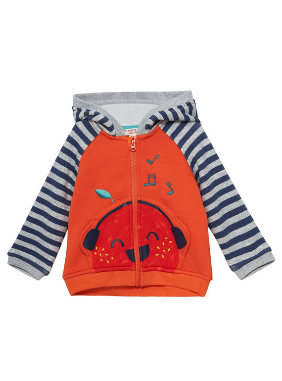 Baby-Kapuzenweste mit kuschelweicher Innenseite für Jungen JUVIGIL / 20SG10D1GILE400