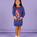 Sweatshirtkleid mit Regenbogenmotiv und Pailletten