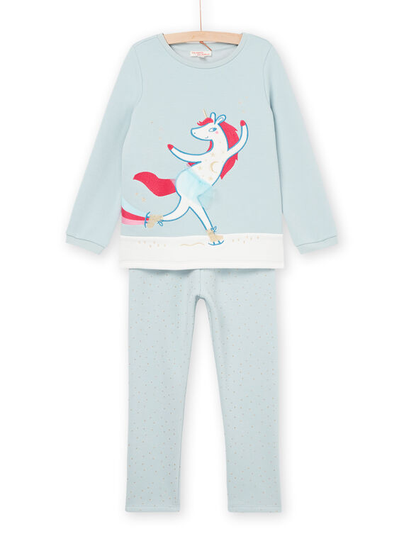 Pyjama T-Shirt und Hose mit Einhorn-Animation PEFAPYJSNO / 22WH1133PYJ201