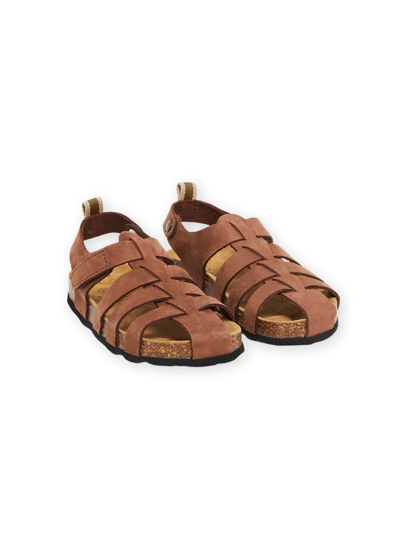 Braune Sandalen aus Leder RONUBROWN / 23KK3661SLB802