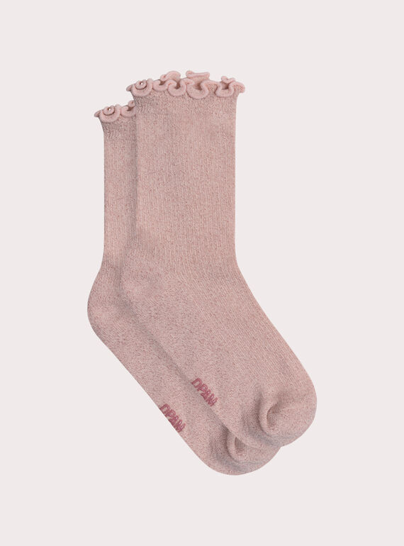 Socken in leuchtendem Rosa, Mädchen XYAJOSCHO1 / 25WI01E4SOQD319