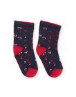 Socken mit Blumen-Jacquardmuster PYIJOSOQ3 / 22WI09D8SOQC205