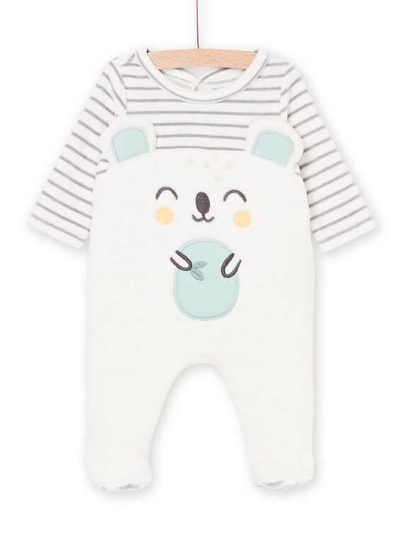 Gestreifter Strampler mit Koala-Animation POU2GRE4 / 22WF0491GRE001