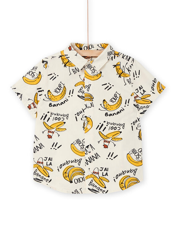 Weißes Hemd mit Bananenaufdruck ROSUMSHIRT / 23S902Y1CHMA002