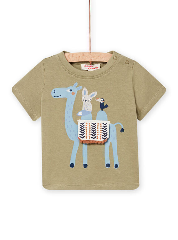 Grünes T-Shirt mit ausgefallener Animation für Baby Jungen NUSANTI1 / 22SG10S3TMC610