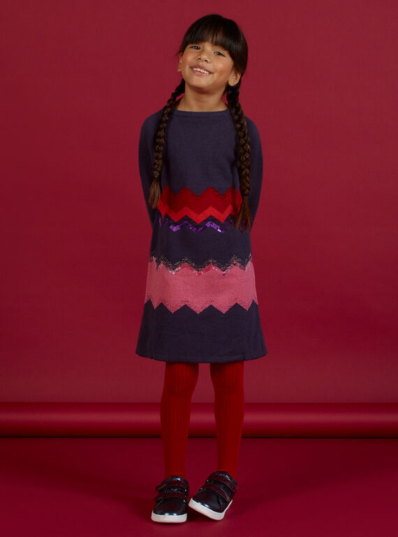 Baby Mädchen Strickkleid mit Pailletten MAFUNROB2 / 21W901M1ROBH703