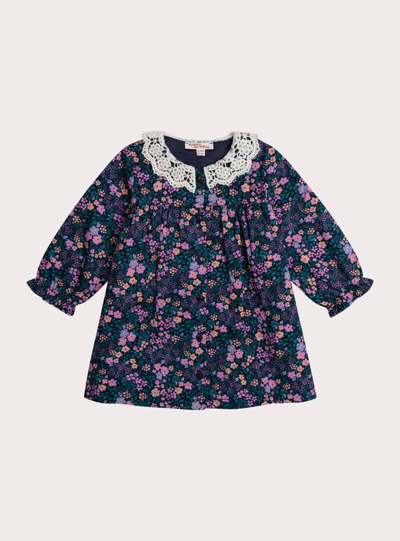 Kleid mit Blumenmuster, Baby Mädchen XIBLUROB1 / 25WG09N1ROB622