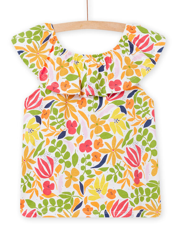 Kind Mädchen mehrfarbiges kurzärmeliges T-Shirt 22S901T4TMC000