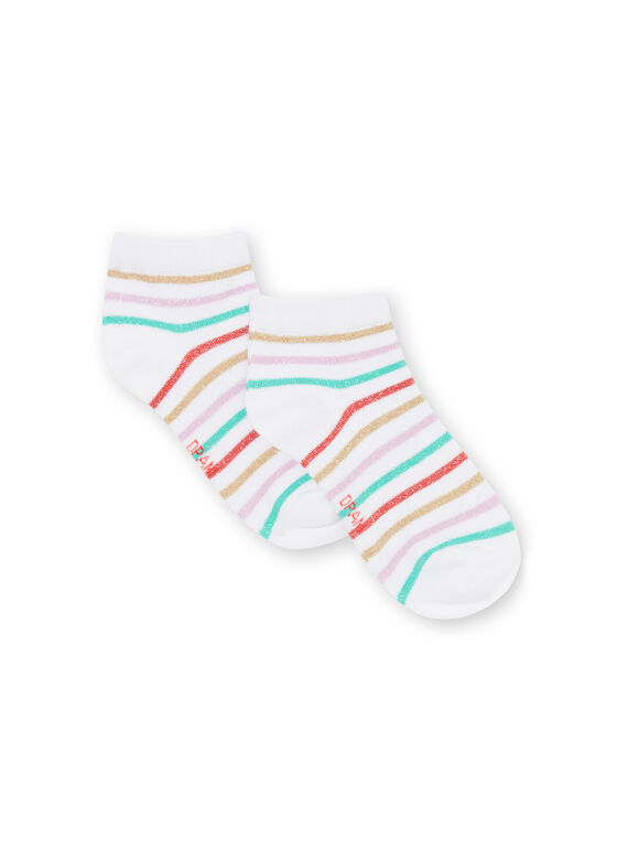 Kindersocken mehrfarbig gestreift für Mädchen LYAVISOCK / 21SI01U1SOQ000