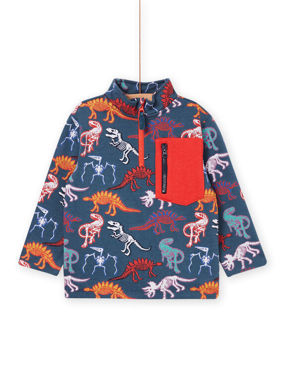 Sweatshirt mit mehrfarbigem Dinosaurier-Print POPRISWE / 22W902P1SWEC225